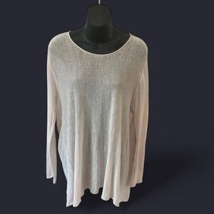 Eileen Fisher Light Cream Long Sleeve Top